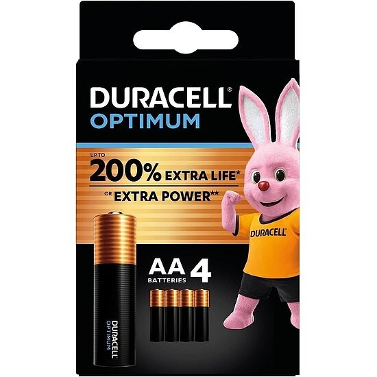 Duracell Optimum Mignon AA MX1500 in 4er-Blister *+200% EXTRA LIFE or POWER*