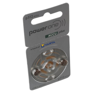 PowerOne P312 PR41 ACCUplus – Wiederaufladbare Hörgeräteakkus (2er Pack)