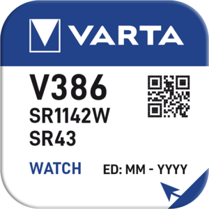 Varta Vatch 386 SR43W Knopfzelle 1,55V