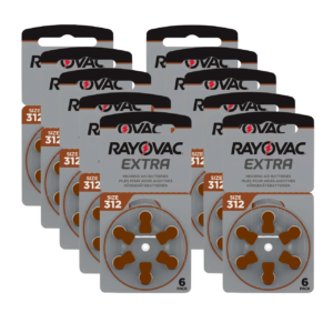 Rayovac Extra Advanced Hörgerätebatterien – 312 braun PR41 – (6er Blister)