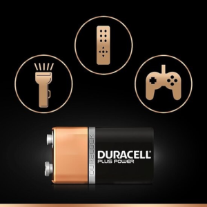 Duracell – 9V Block Plus 6LR22 Batterien + 100% LANGLEBIGER – 1er Packung
