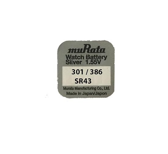 Murata eh. Sony 386 / 301 SR43W SR43SW Knopfzelle 1,55V