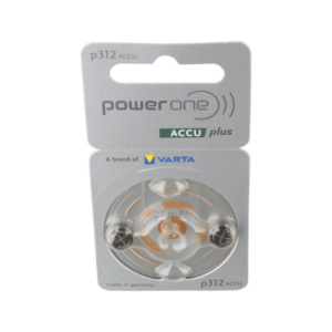 PowerOne P312 PR41 ACCUplus – Wiederaufladbare Hörgeräteakkus (2er Pack)