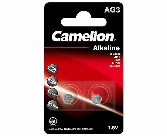 Camelion AG3  LR41 Alkaline Batterie 1,5V – 2er Packung