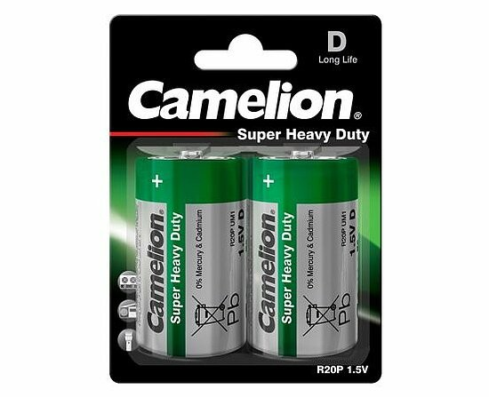 Camelion – Mono D Super Heavy Duty R20 Batterien – 2er Packung
