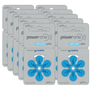 Power One Hörgerätebatterien – P675 blau PR44 – (6er Blister)