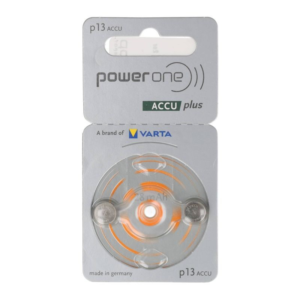 PowerOne P13 PR48, ACCUplus Hörgeräteakku, 2er Pack