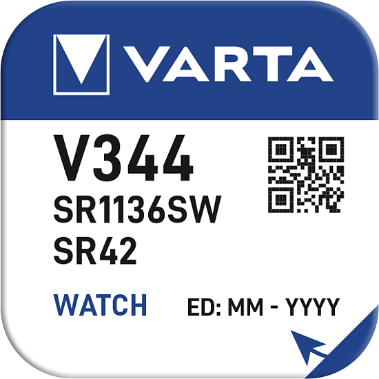 Varta Vatch 344 SR1136SW SR42 Knopfzelle 1,55V