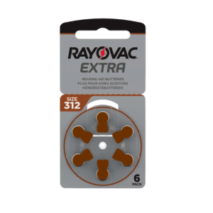 Rayovac Extra Advanced Hörgerätebatterien – 312 braun PR41 – (6er Blister)
