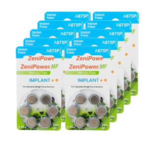 ZeniPower A675P Implant Power blau PR44 – (6er Blister) für Cochlear Implantate