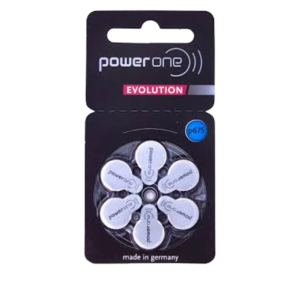 Power One EVOLUTION Hörgerätebatterien – P675 blau PR44 – (6er Blister)