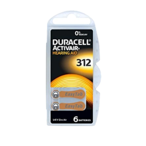 Duracell Activ Air - 312 braun - Hörgerätebatterien (6er Blister)