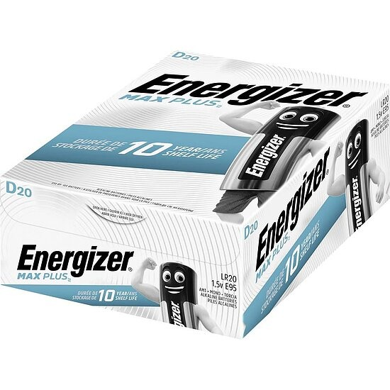 Energizer Max Plus Mono D – Batterie Alkali-Mangan 1.5 V 20 St.