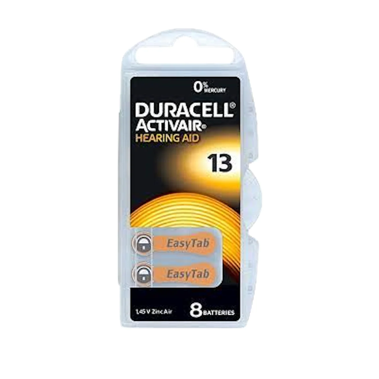 Duracell Activ Air – 13 orange – Hörgerätebatterien (6er Blister)